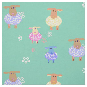 Little lambs nursery fabric