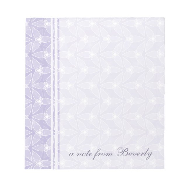 Little Leaf Personalized Notepad - Periwinkle (Front)