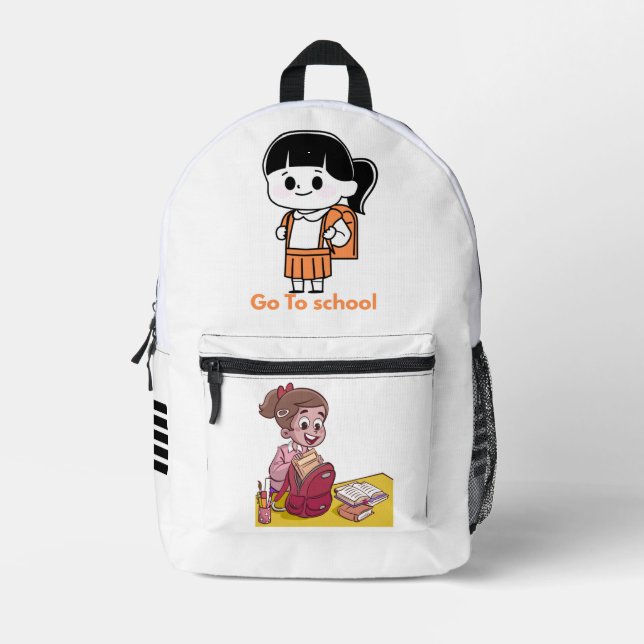 Little Learner's Companion" Printed Backpack (Front)