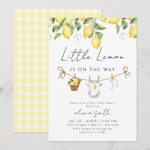 Little Lemon Baby Shower  Invitation