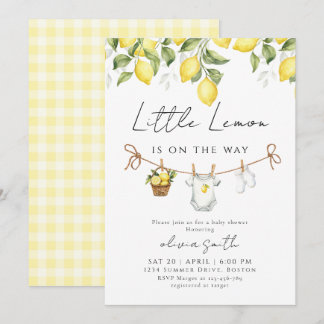Little Lemon Baby Shower Invitation
