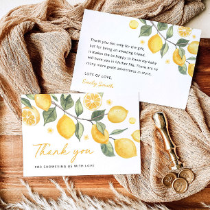 Little Lemon Baby Shower Thank You Card