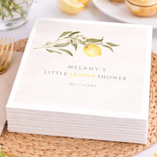 Little Lemon Citrus Baby Shower Napkin