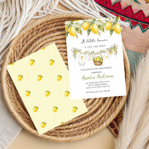 Little Lemon is on the way fresh Baby Shower Invitation
