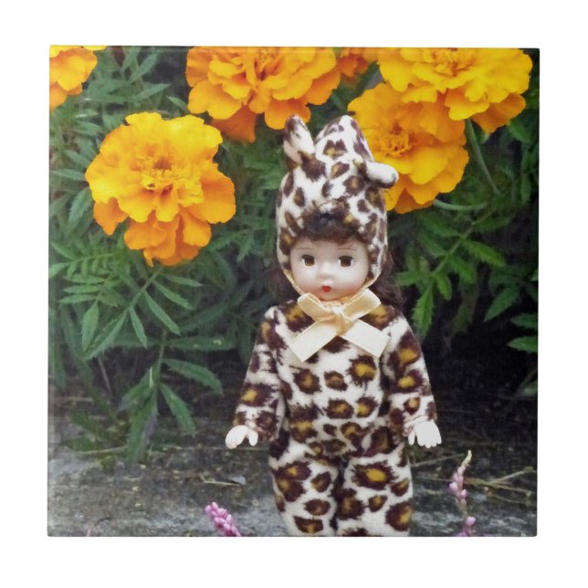Little Leopard Girl Tile (Front)