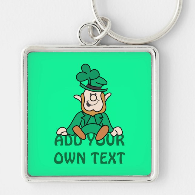 Little Leprechaun - Add Your Own Text Keychain (Front)