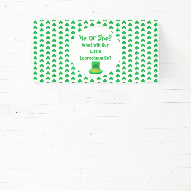 Little Leprechaun Gender Reveal Banner (Insitu)