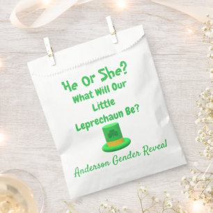 Little Leprechaun Gender Reveal Favour Bag