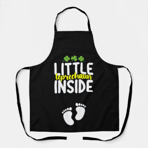 Little Leprechaun Inside Pregnancy Pregnant Mom Apron