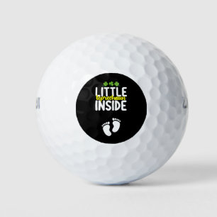 Little Leprechaun Inside Pregnancy Pregnant Mom Golf Balls