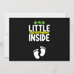 Little Leprechaun Inside Pregnancy Pregnant Mom Invitation