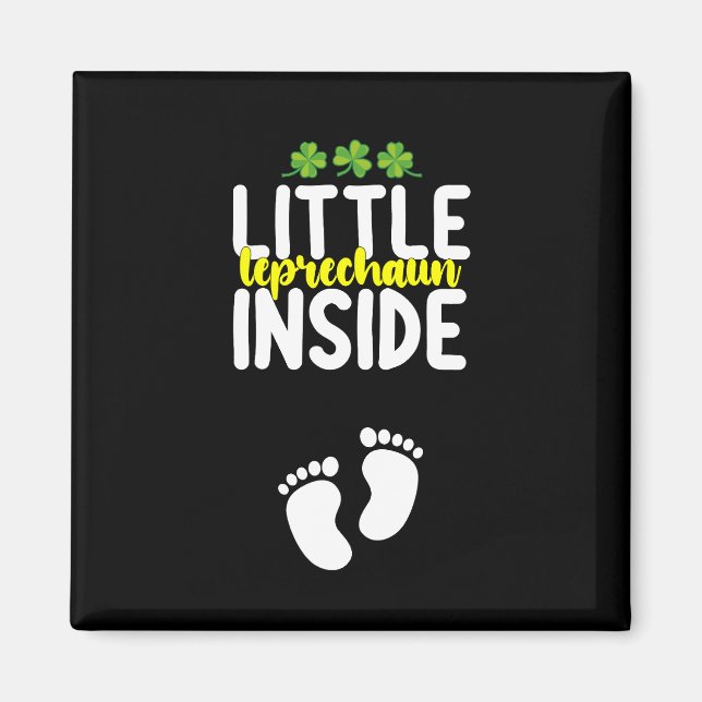 Little Leprechaun Inside Pregnancy Pregnant Mom Magnet (Front)