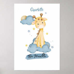 Little Lessons Giraffe from the Clouds Poster