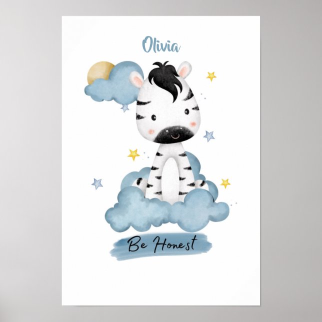 Little Lessons Zebra from the Clouds Poster (Front)