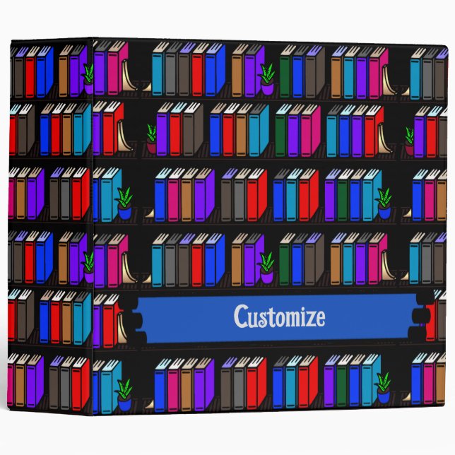 Little Library Book Shelves Black Binder (Front/Spine)