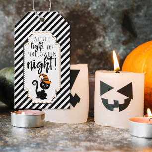 Little Light for Halloween Night Cat party favour Gift Tags