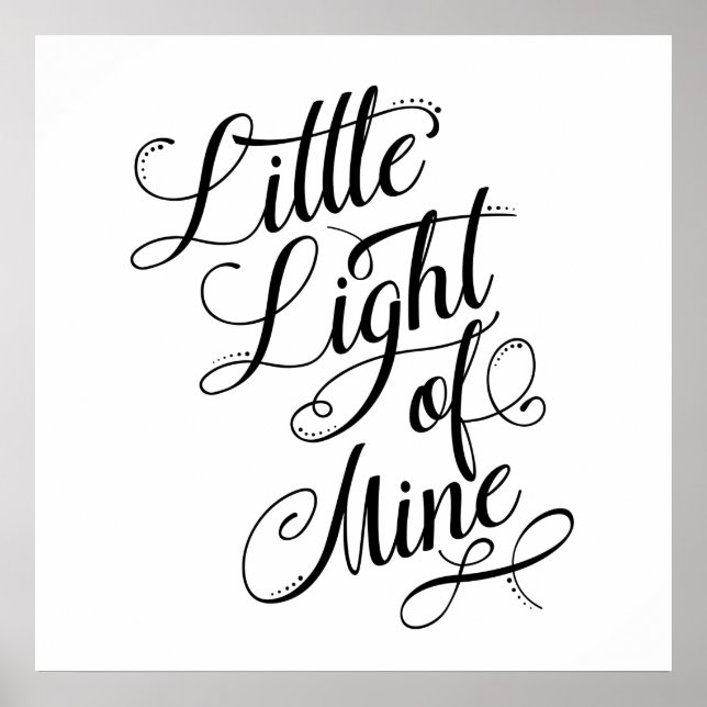 Little Light Of Mine Typography Poster (Front)