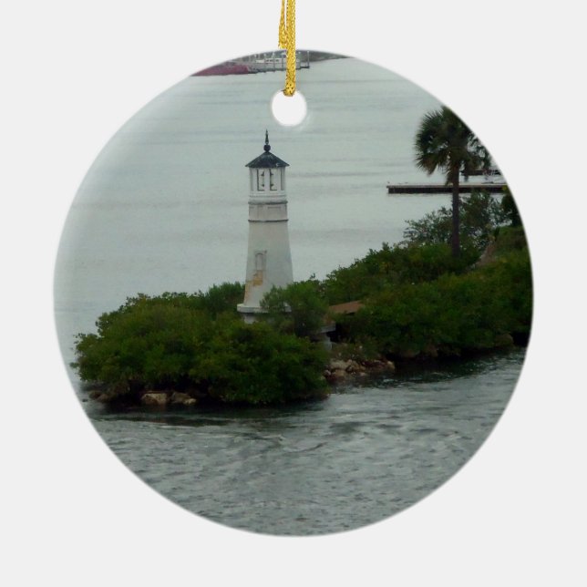 Little Lighthouse Ceramic Ornament (Back)