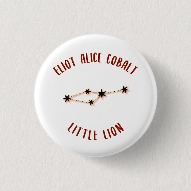 Little Lion 1 Inch Round Button (Front)
