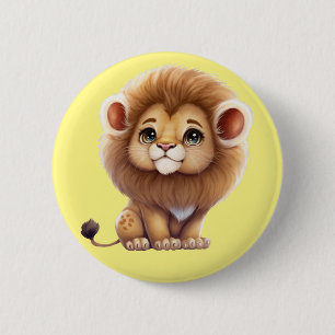 Little Lion 2 Inch Round Button