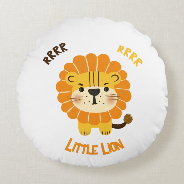 Little lion round pillow (Front)