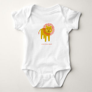 Little Lions Cute Baby Bodysuit with Custom Text
