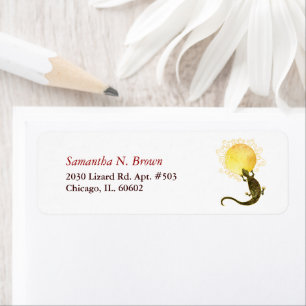 Little Lizard Cute Animal Address Labels