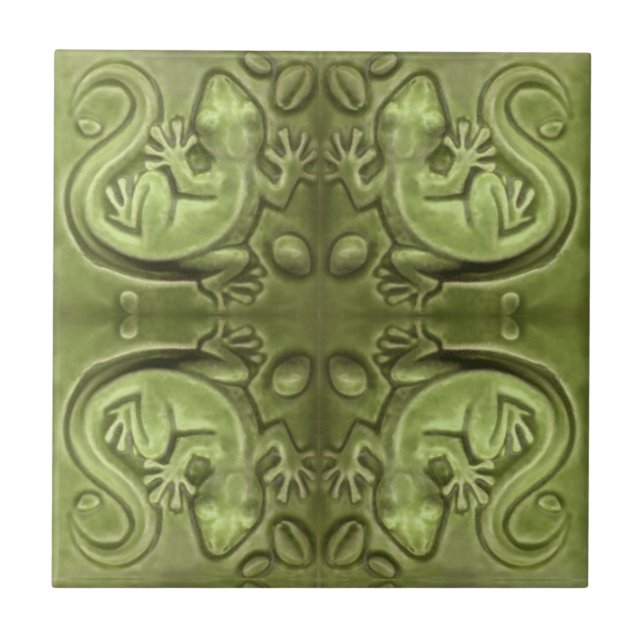 Little Lizard Vintage Tile (Front)
