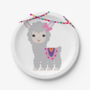 Little Llama Alpaca Party Plates
