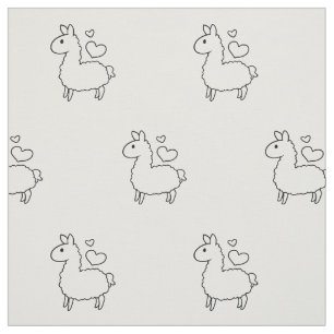 Little Llama Silhouette Fabric