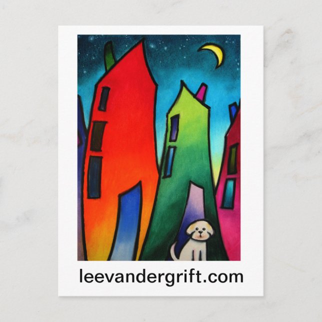 Little Lost dog.09 smlrjpg, leevandergrift.com Postcard (Front)