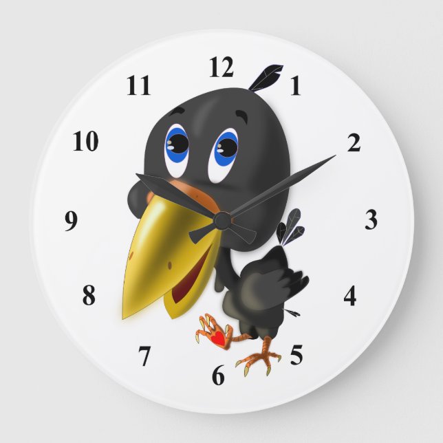 Little Love Bird Large Clock (Front)