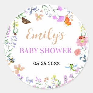 Little Love Bug Baby Shower Classic Round Sticker