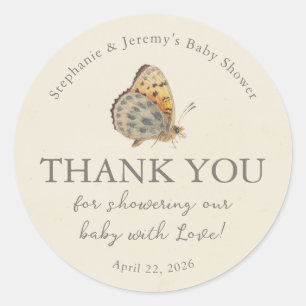 Little Love Bug Baby Shower Classic Round Sticker