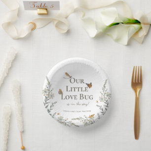 Little Love Bug Baby Shower Gender Neutral Paper Plate