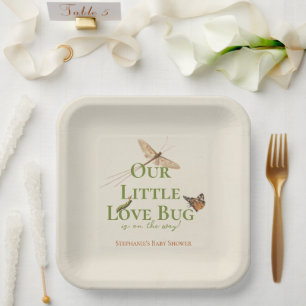 Little Love Bug Baby Shower Gender Neutral Paper Plate