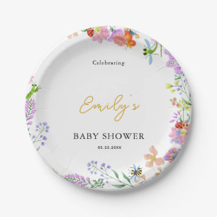 Little Love Bug Baby Shower Paper Plate