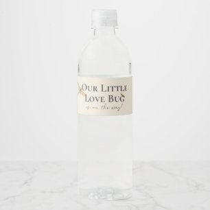 Little Love Bug Baby Shower Water Bottle Label