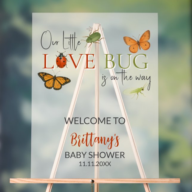 Little Love Bug Baby Shower Welcome (Neutre)