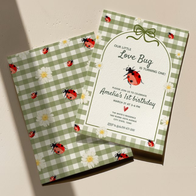 Little Love Bug Birthday Invitation (Creator Uploaded)