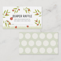 Little Love Bug Ladybug Diaper Raffle Ticket