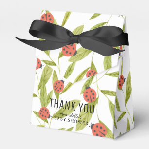 Little Love Bug Ladybug Leaf Baby Shower Favor Box