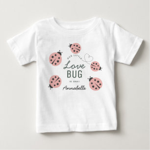 Little Love Bug Pink Ladybug Birthday Baby T-Shirt