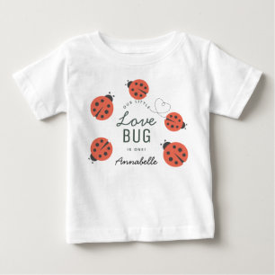 Little Love Bug Red Ladybug Birthday Baby T-Shirt