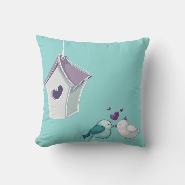 Little Lovebirds Pillow (Front)