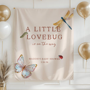 Little Lovebug on the Way Baby Shower Banner, Cute Tapestry