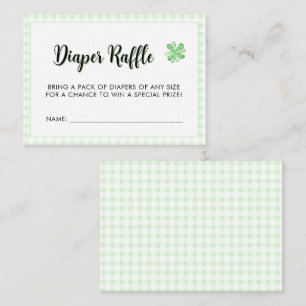 Little Lucky Charm Baby Shower Diaper Raffle Enclosure Card