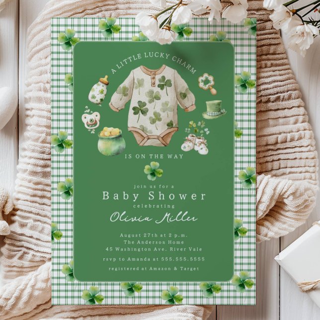 Little Lucky Charm Baby Shower Invitation (Creator Uploaded)