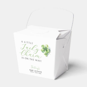 Little Lucky Charm is on the way Baby Shower Favor Box