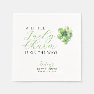 Little Lucky Charm is on the way Baby Shower Napkin